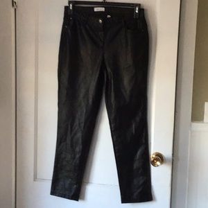 Leather-like black pants